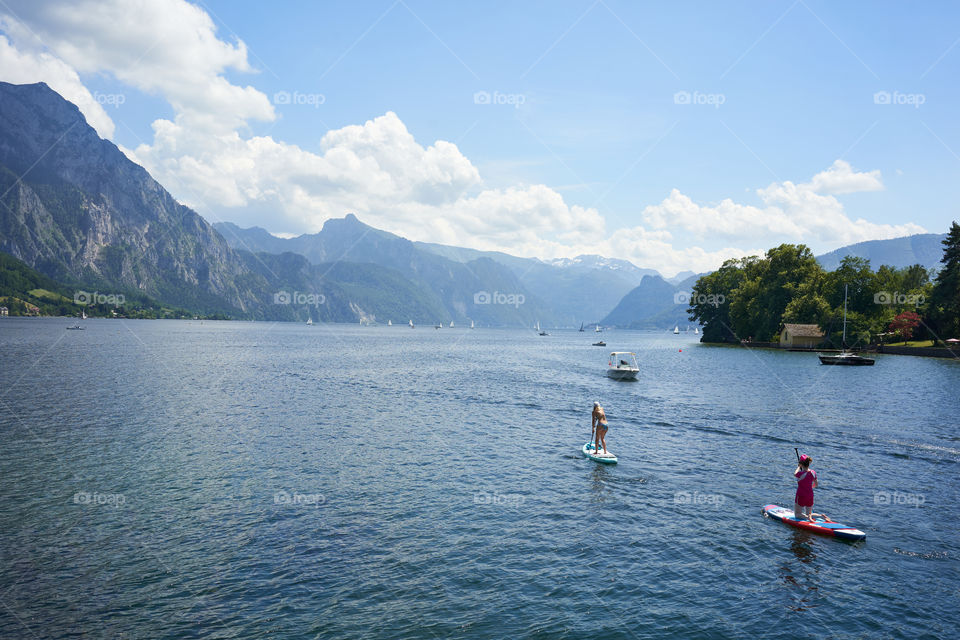 Summer at the lake. Traunsee, Austria 