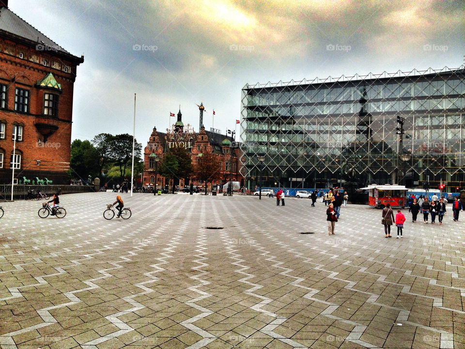 city town center autumn by medelis