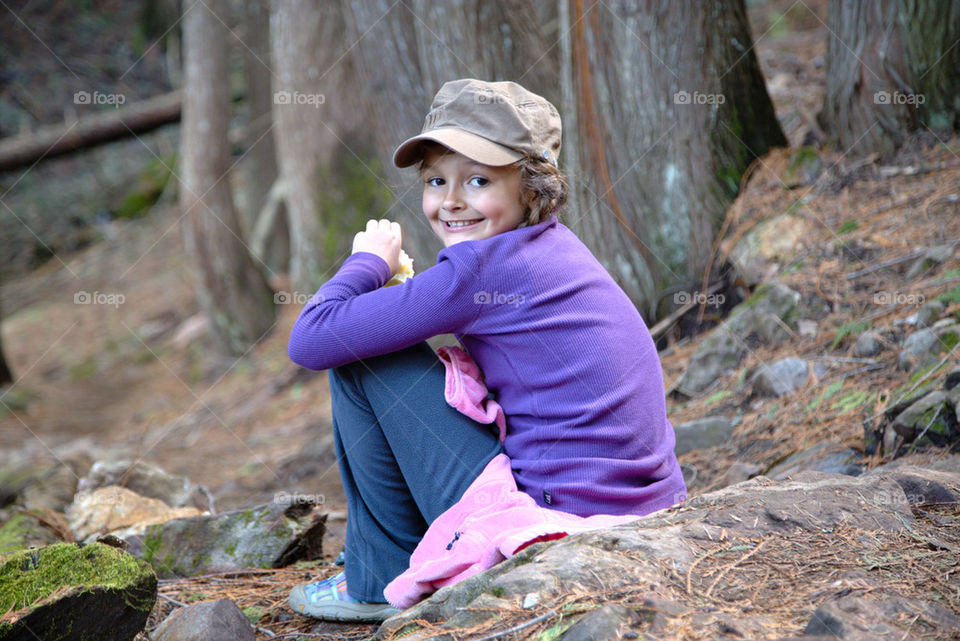 Beautiful Girl In Forest