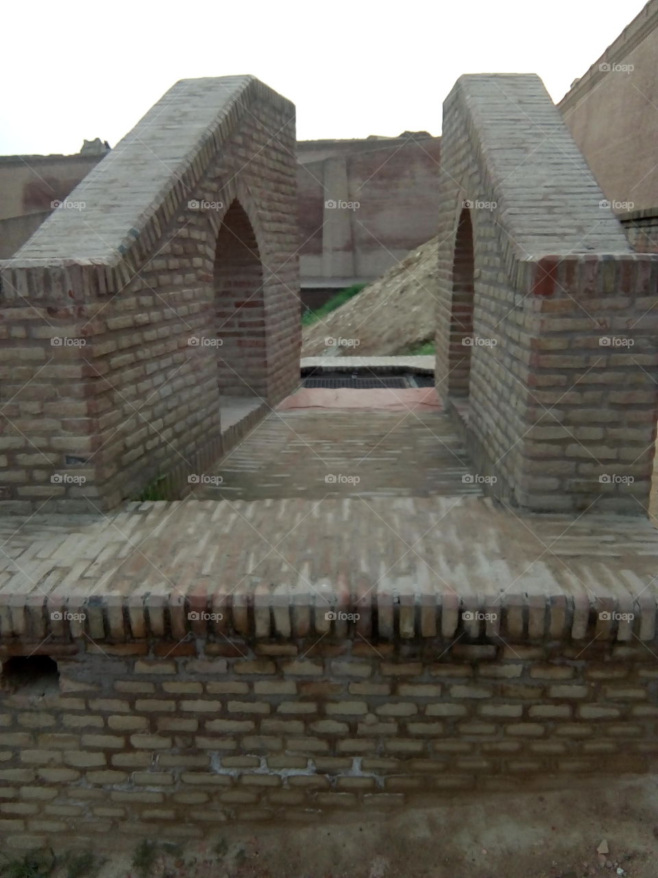 old water well in ancient fort of Bathinda city- a monument protected by Govt Of India- inner part