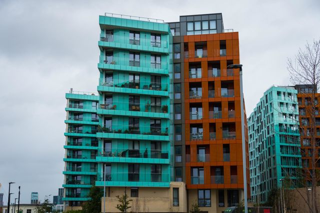 Colored building