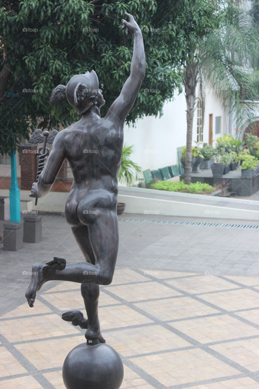 Hermes statue in kota tua jakarta