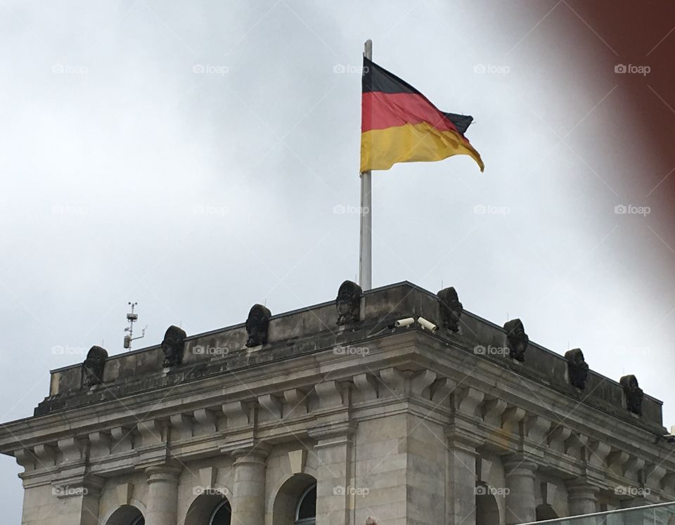 German flag at Reichstag 