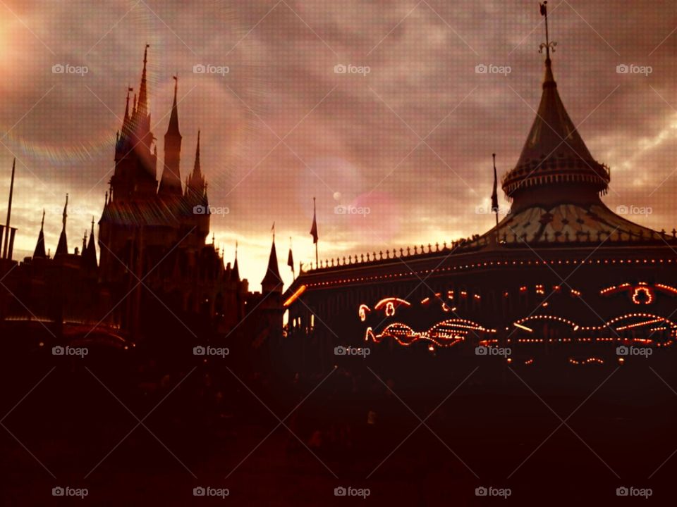 Sunset on Disneyland