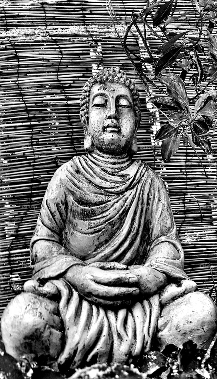 buddha, meditation, zen, relaxing, black and white