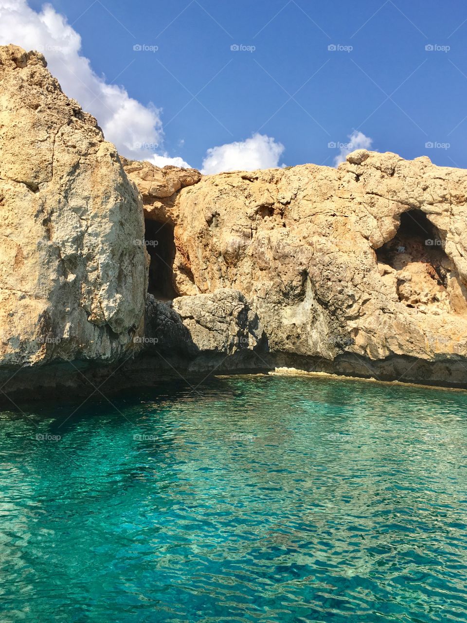 Cave in rocky cliff