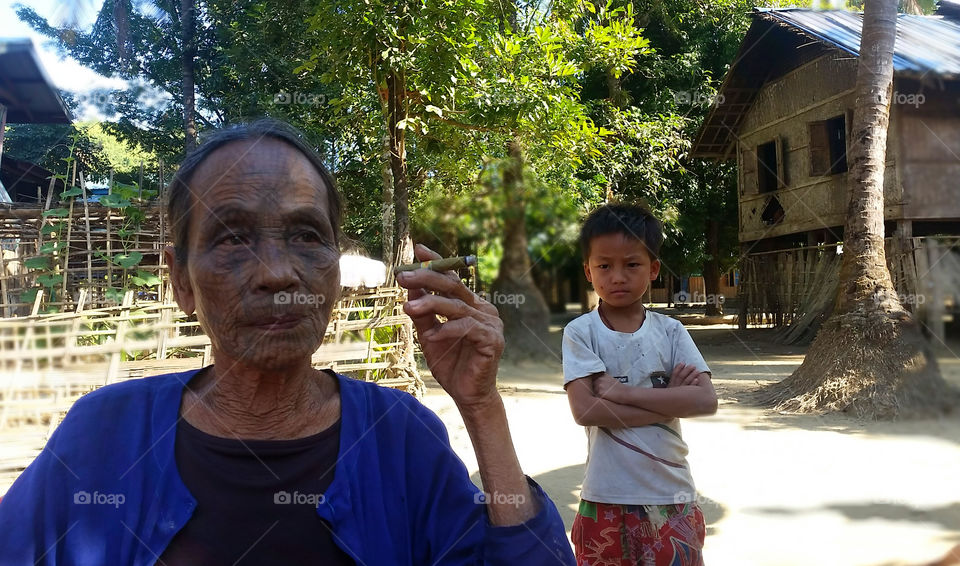 Guess what is emotional in her eyes on that  the beautiful tatoo face