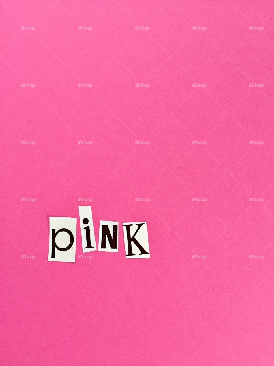 Pink text written on pink background