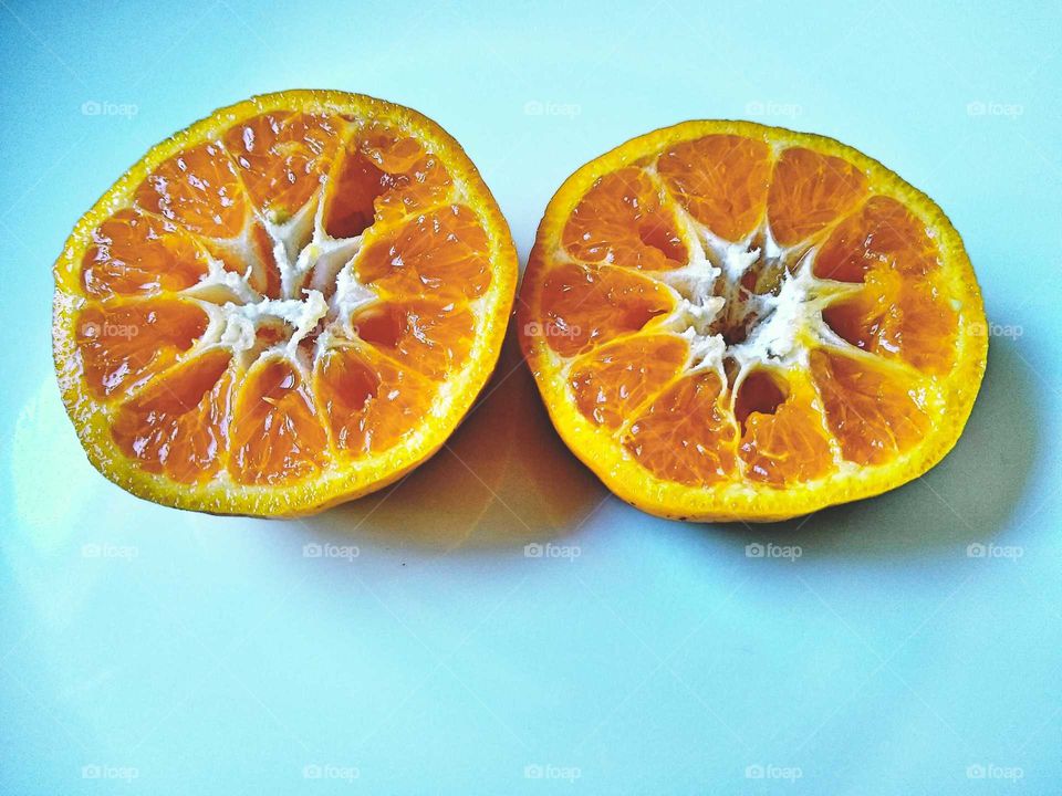 half of tangerine