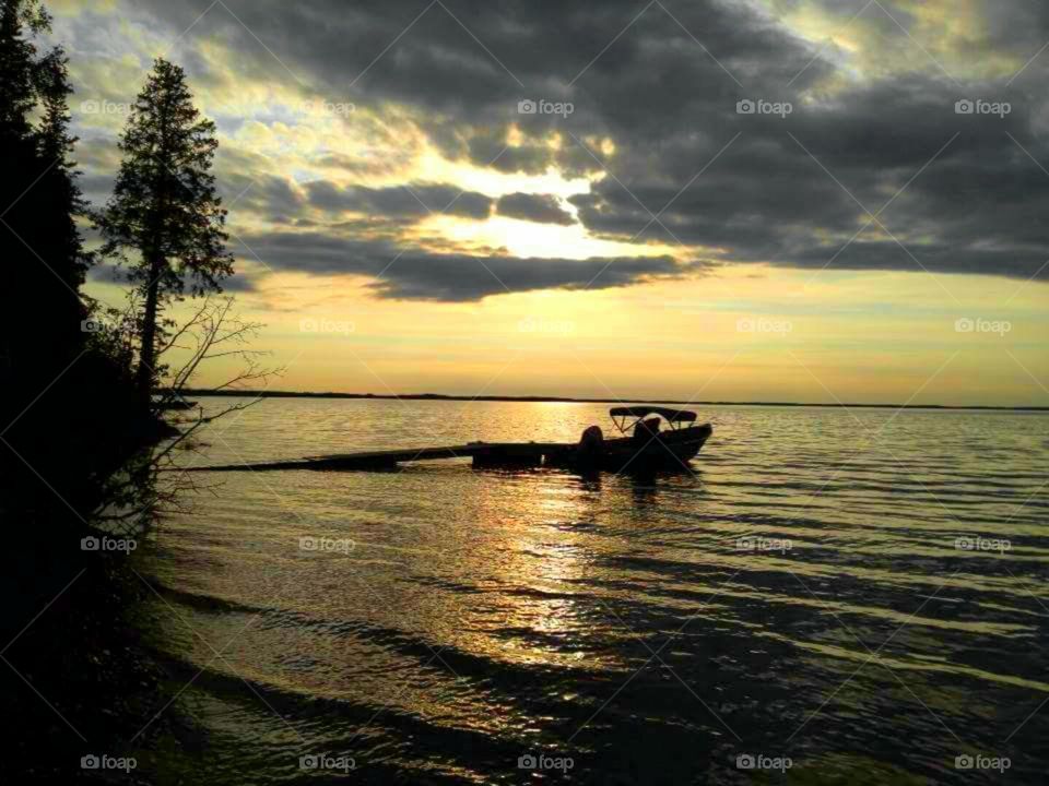 Sunset over Skilak Lake, Alaska