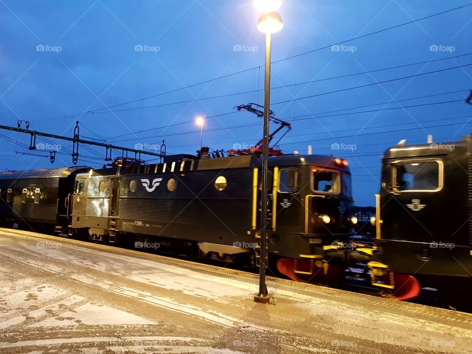 on the train station