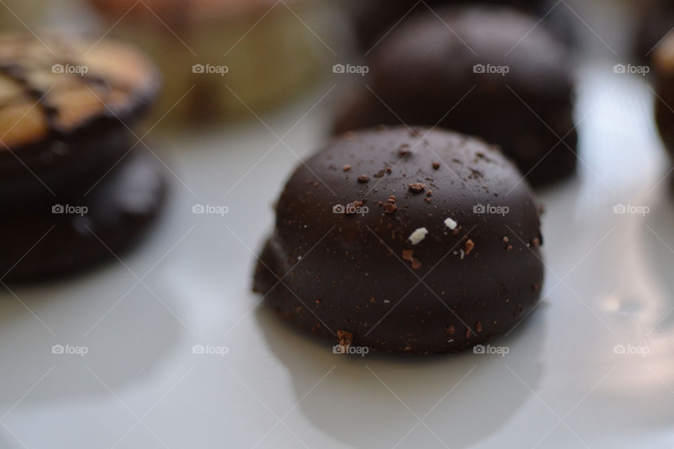 Close-up of black chocolate 