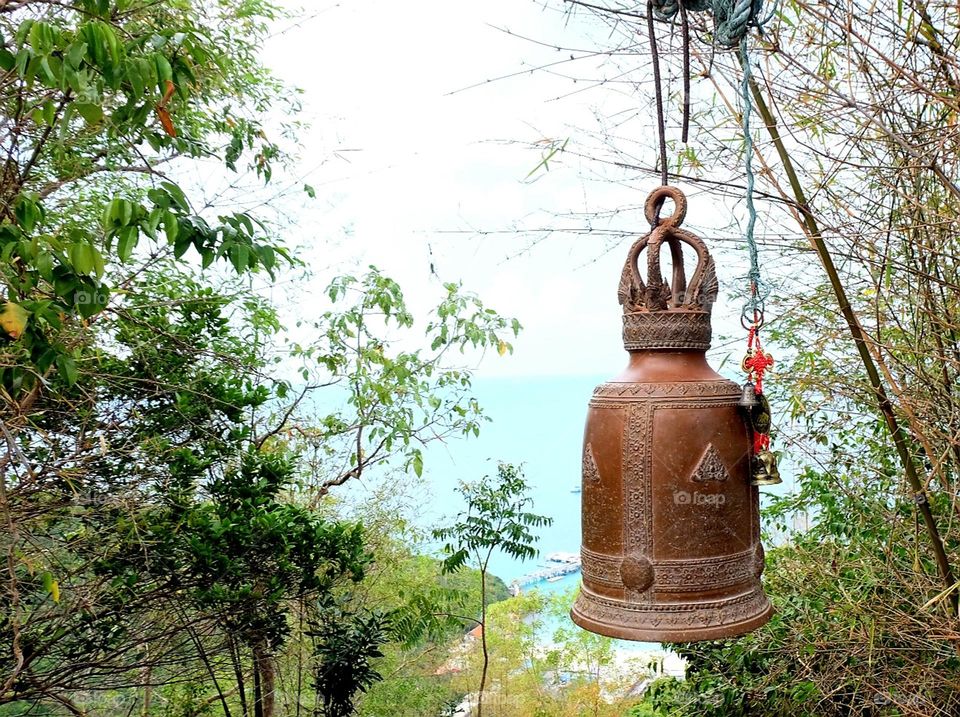 Temple bell.
On the top of Kohlarn island mountain. 
It amazing viewpoint.
