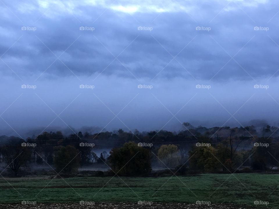 Morning fog in late October