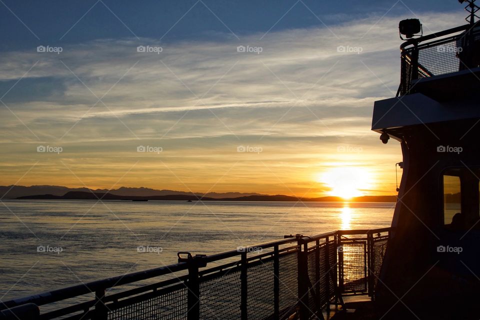 Sunset from the ferry