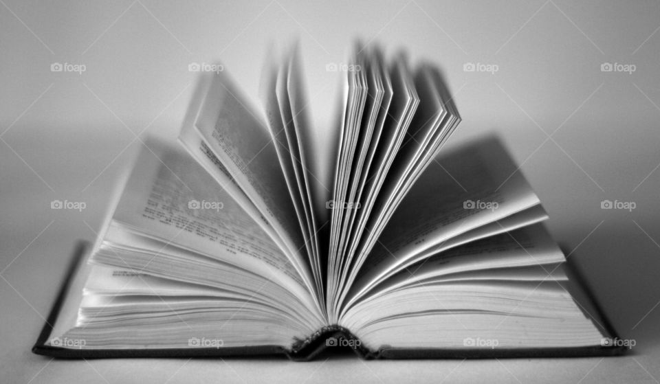 Close-up of open book with pages