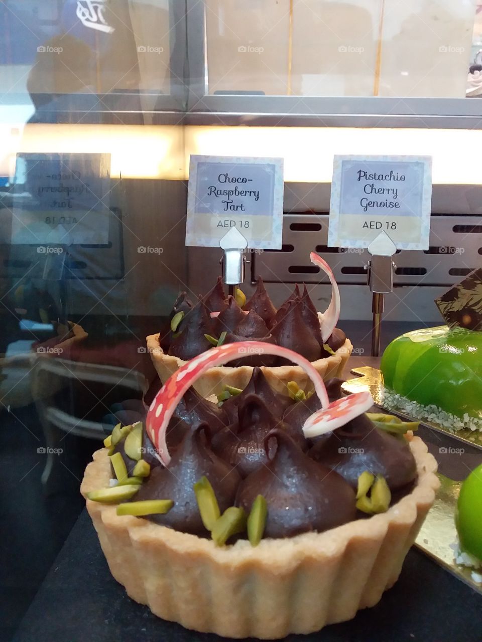 Choco raspberry tart