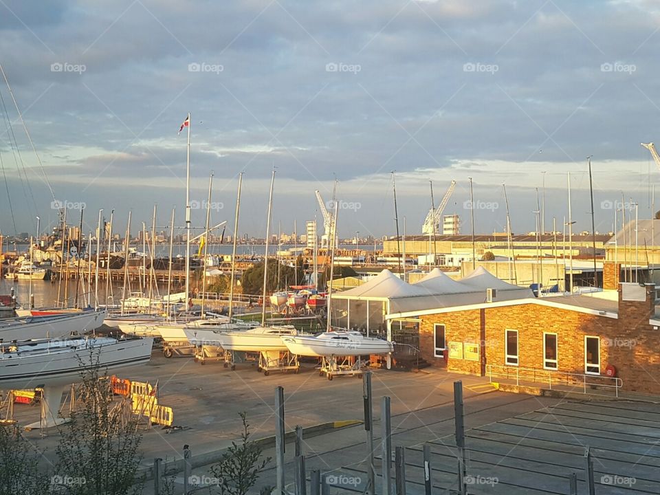 Boat yard view