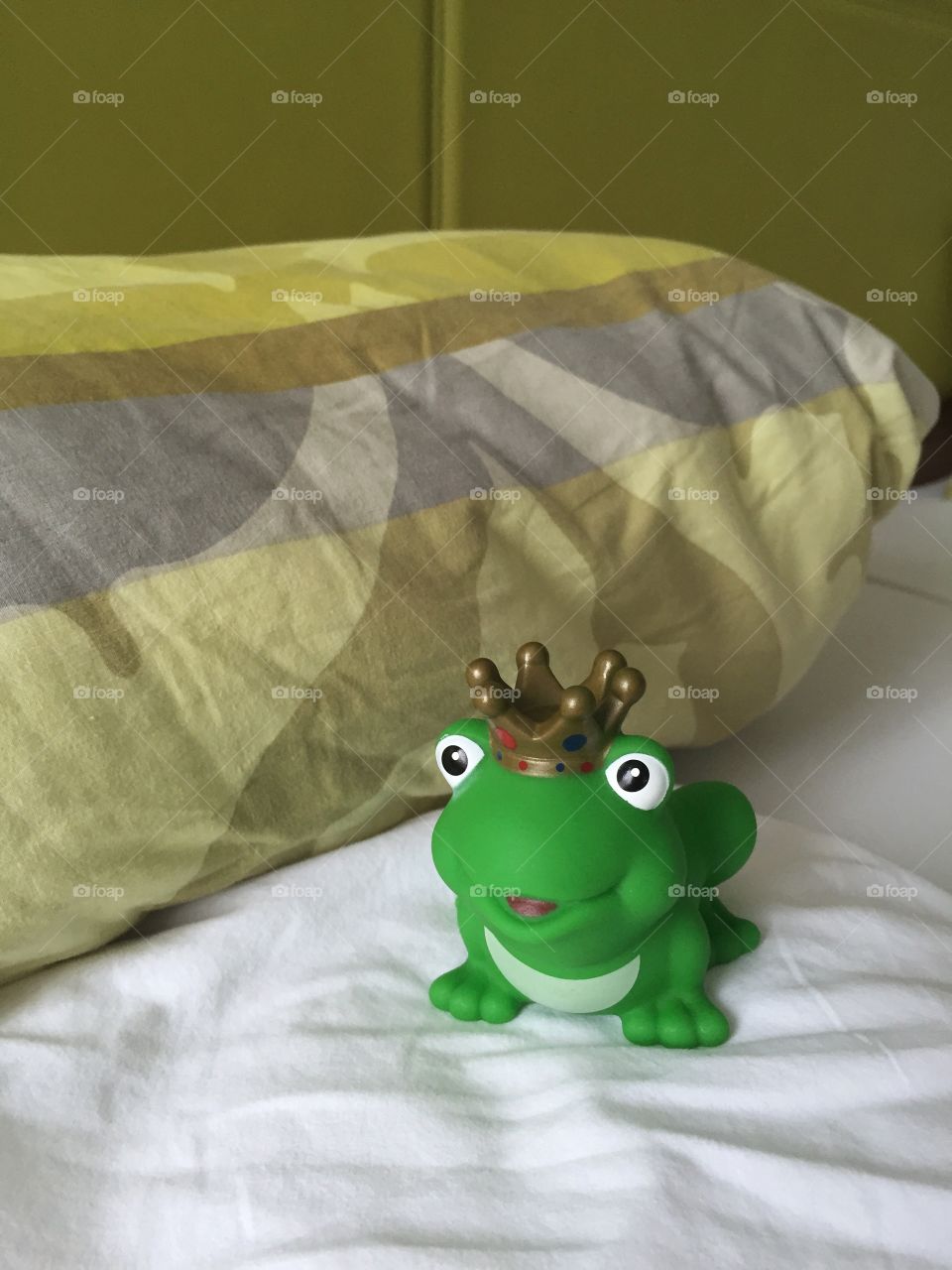 Frog king on the bed - waiting for your kiss 💋