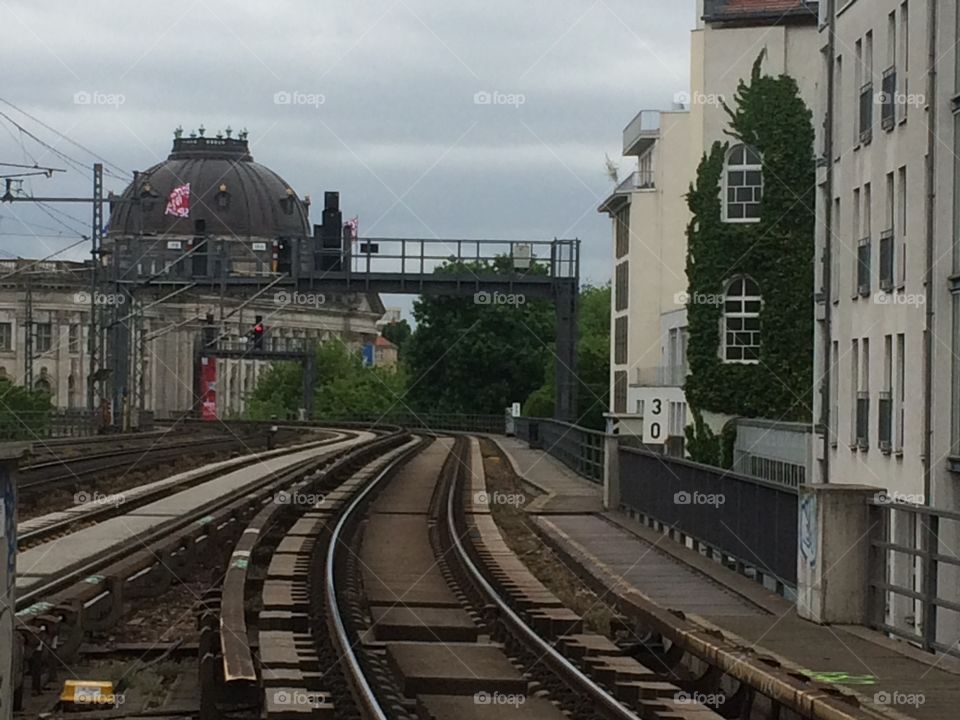 View of the tracks. Just snapped the picture waiting for the train 