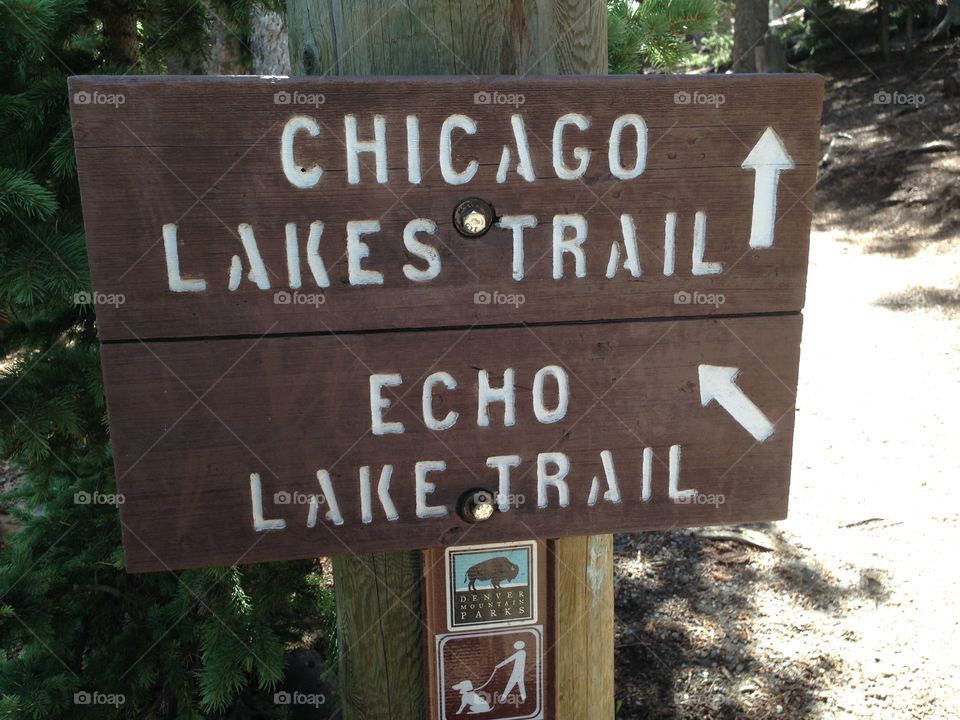 Echo lake trail sign