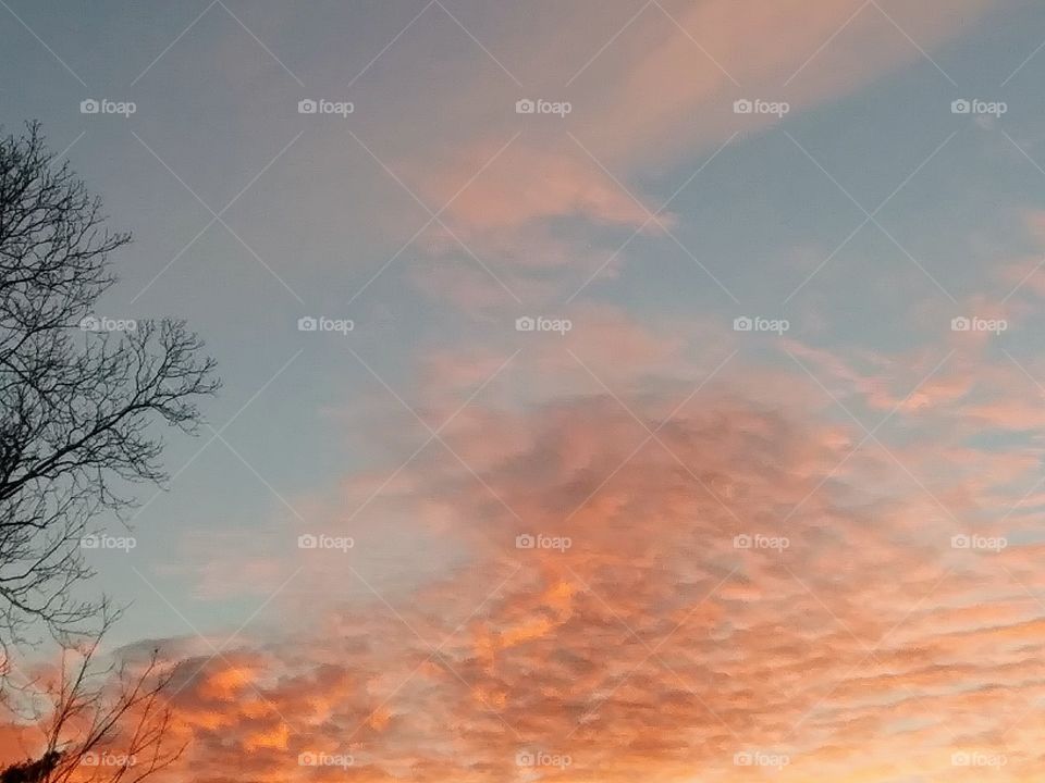 brightly colored clouds