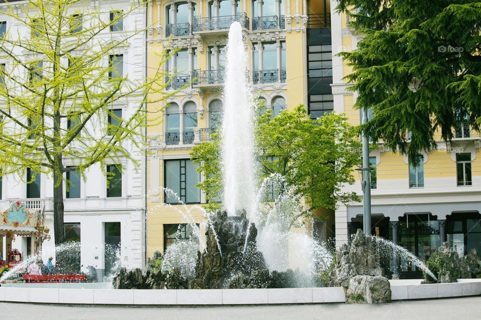 fountain, lugano , switzerland