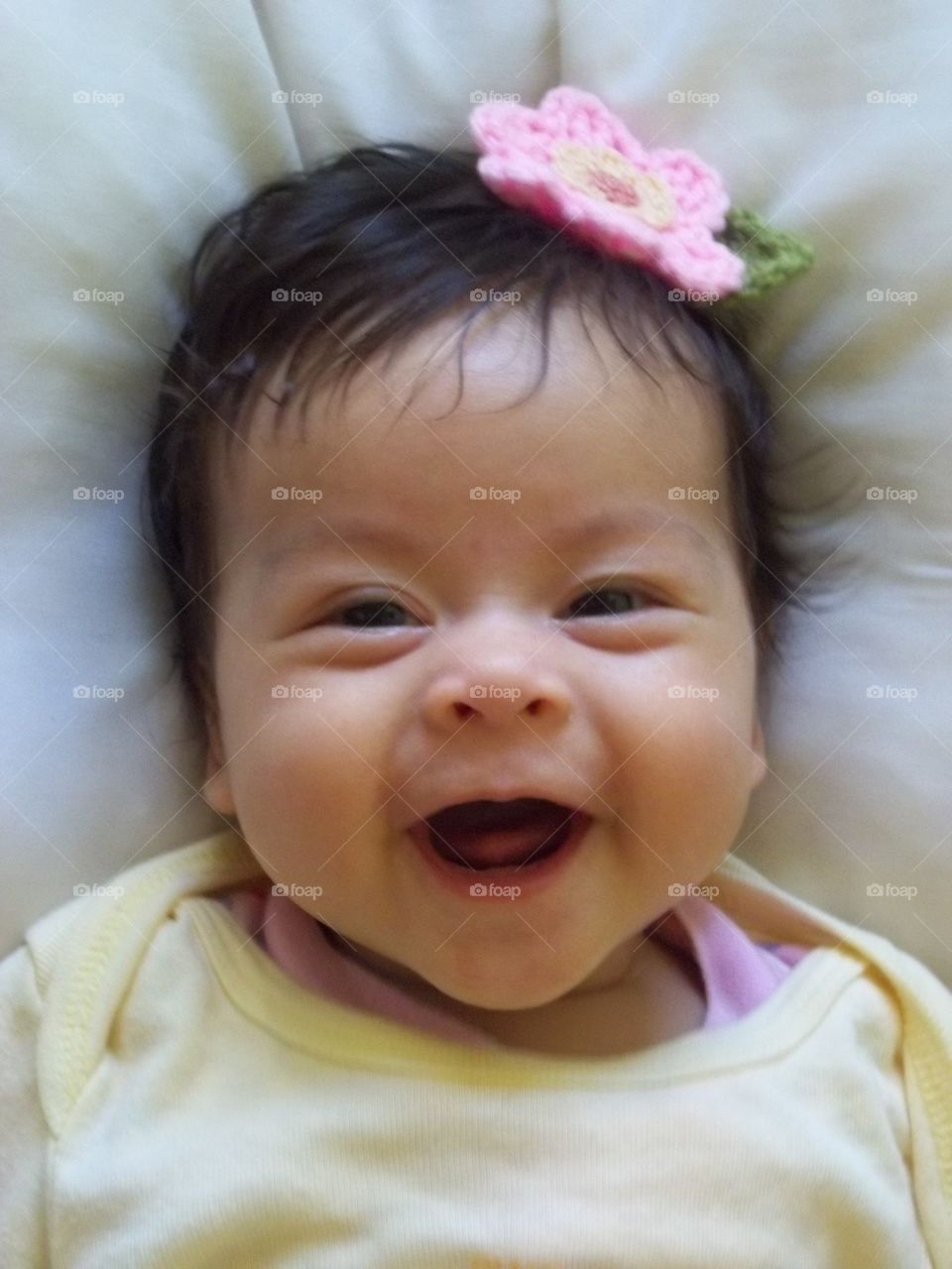 Cute baby girl laughing