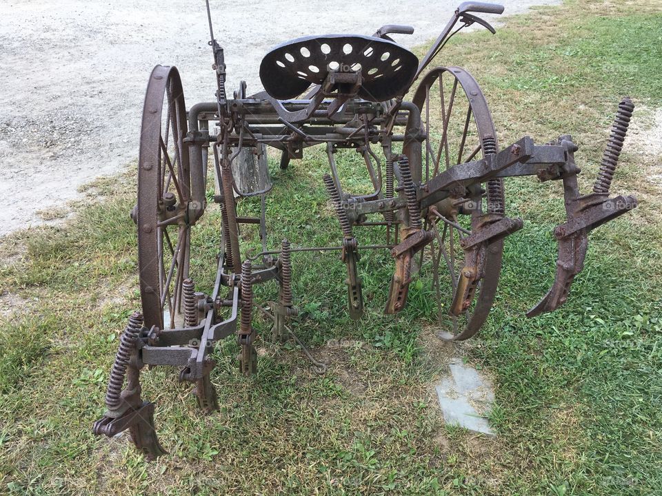 Antique tractor earthmover