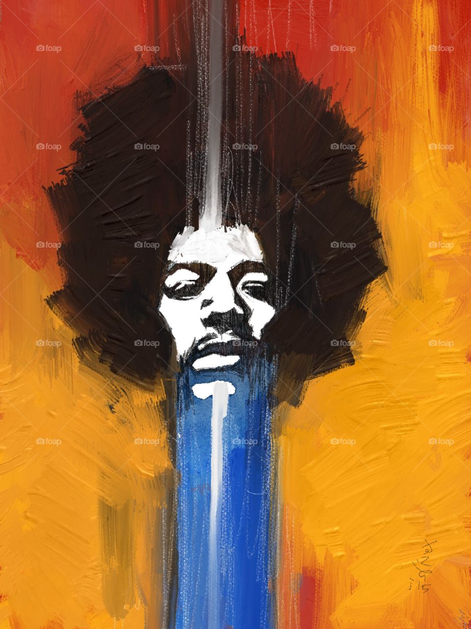 Rock icon. A painting of the greatest guitarist on earth...;)