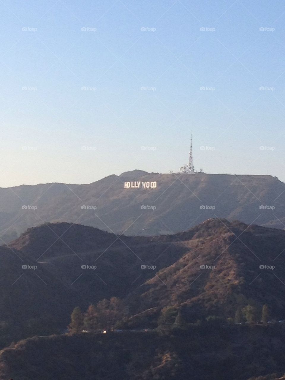 sky hollywood mountains california by shigahon