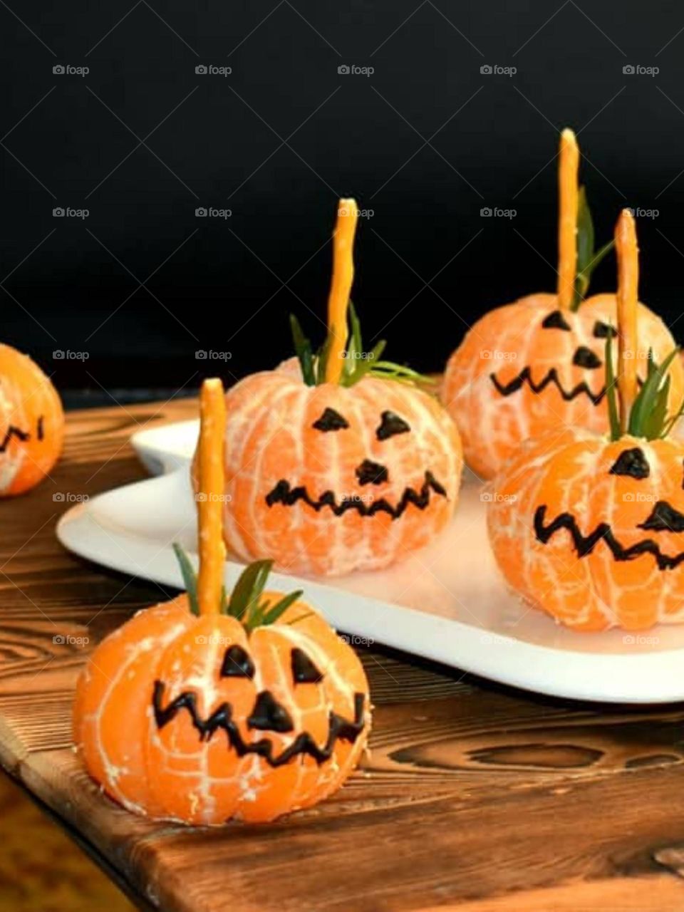 Delicious Halloween tangerines, but who will eat them?