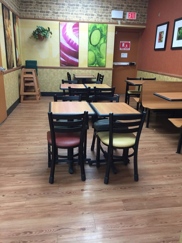 Subway . An empty subway shop.