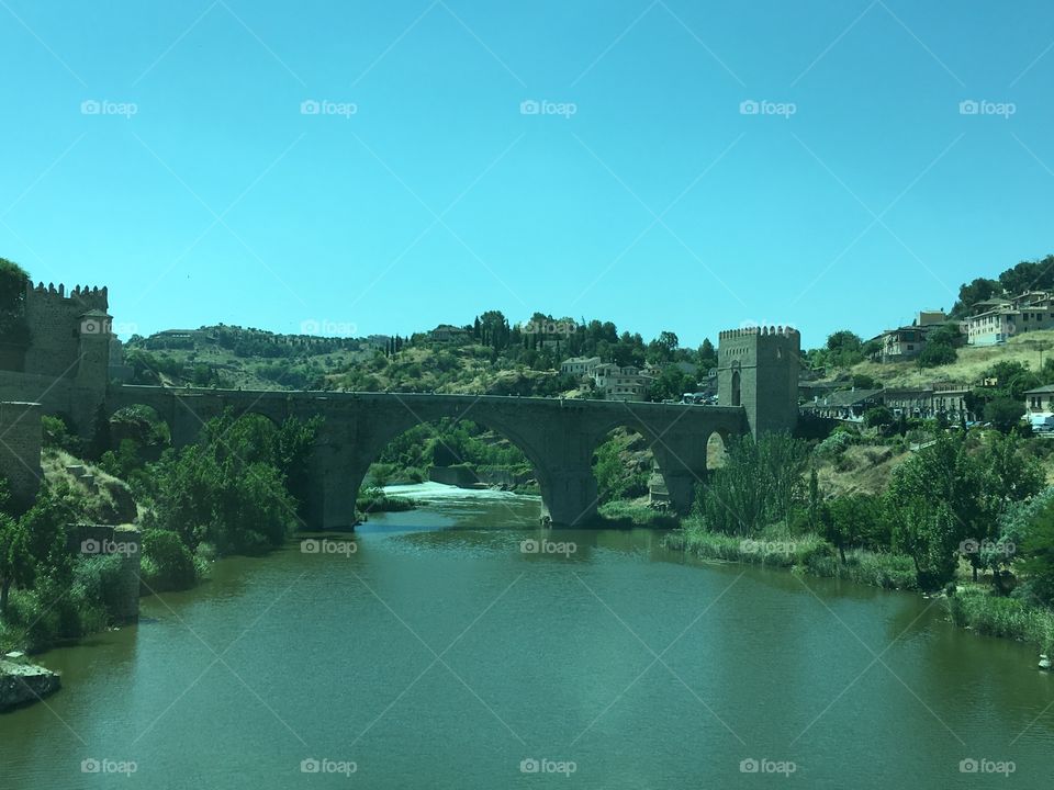 River of hope, surrounds the medieval city of Toledo, Spain