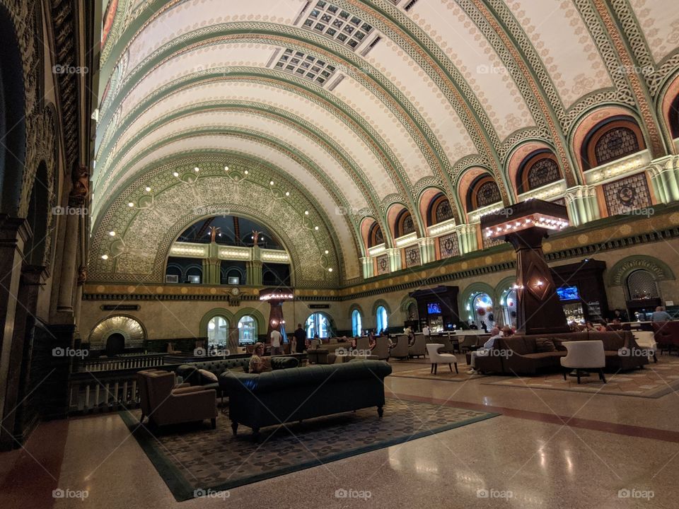 inside the Union station hotel in st. Louis