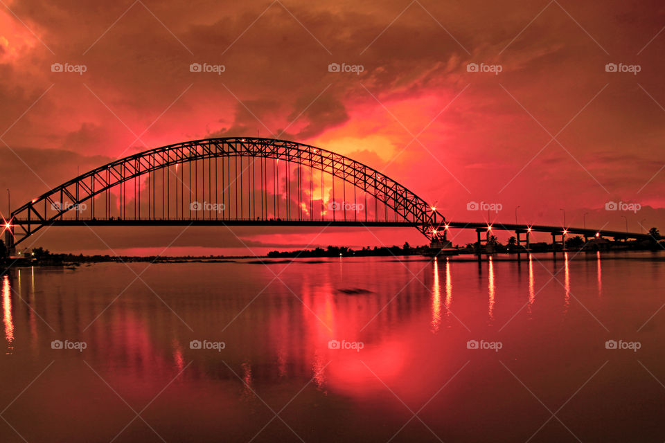 Sunset at rumpiang bridge.