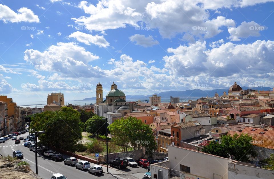 Cagliary city view 