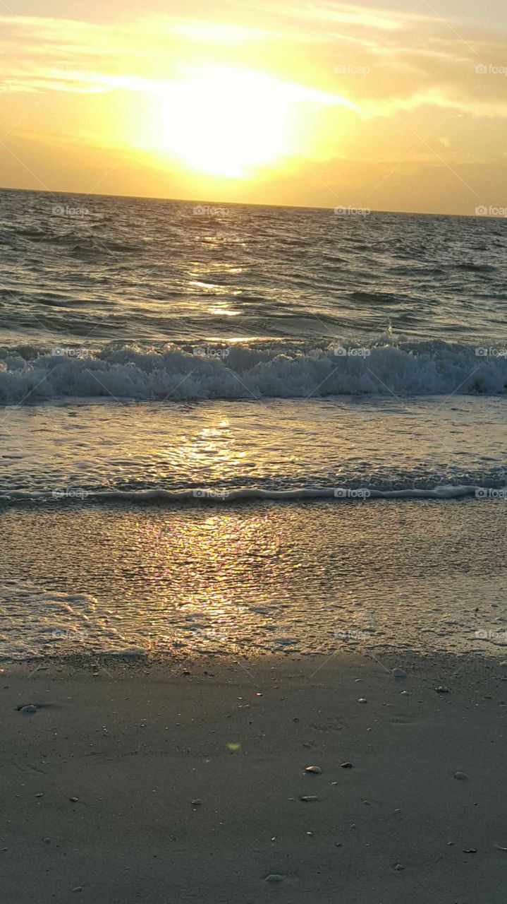Beach, Water, Sunset, Ocean, Sea