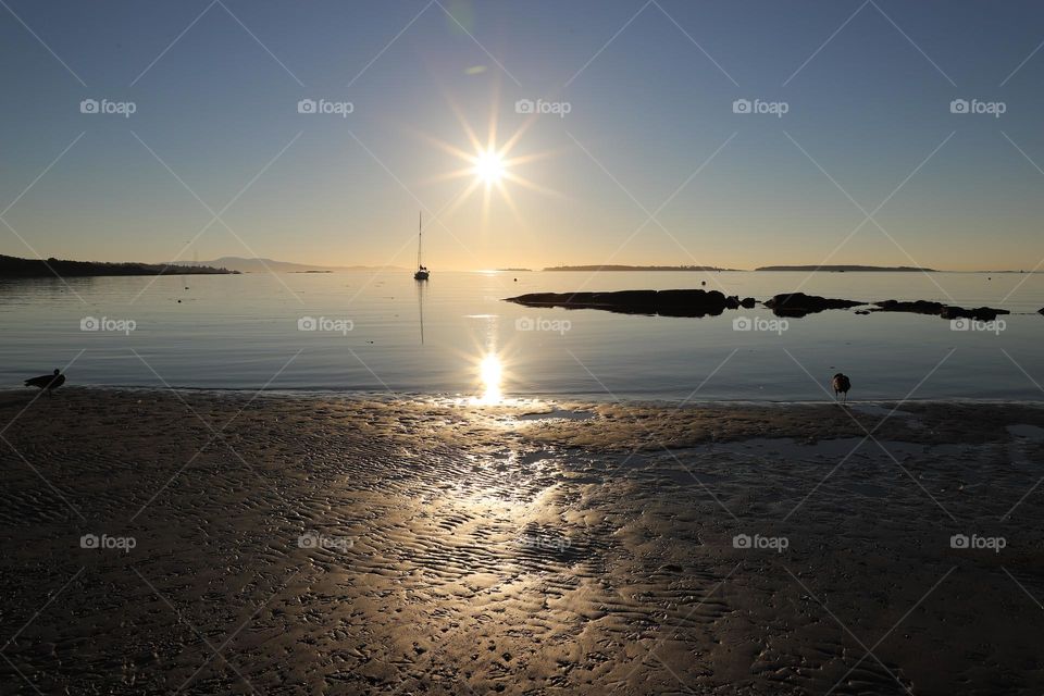 Sunrise on the beach 