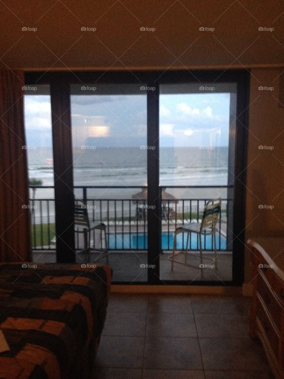 View from our room at Daytona beach Florida 