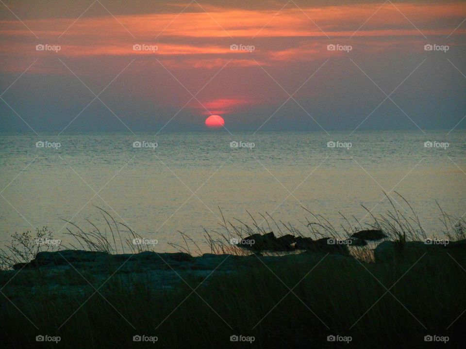 Sunset, Dawn, Water, Beach, Sea