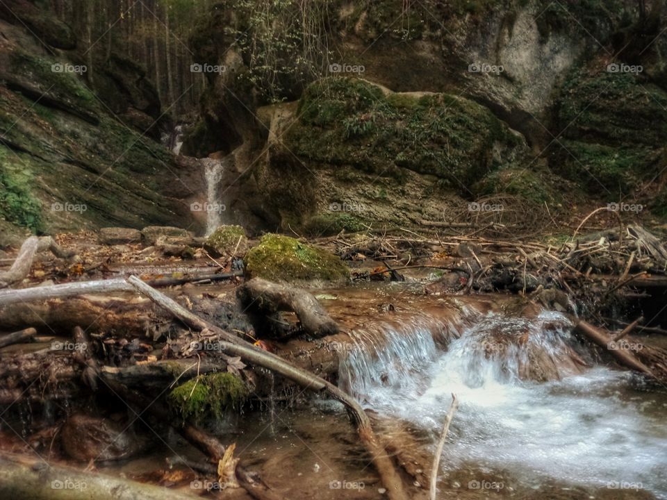 Brasov-Romania Hidden green waterfall