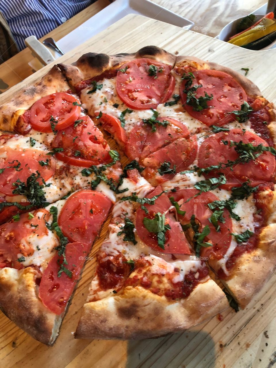 Margherita pizza.