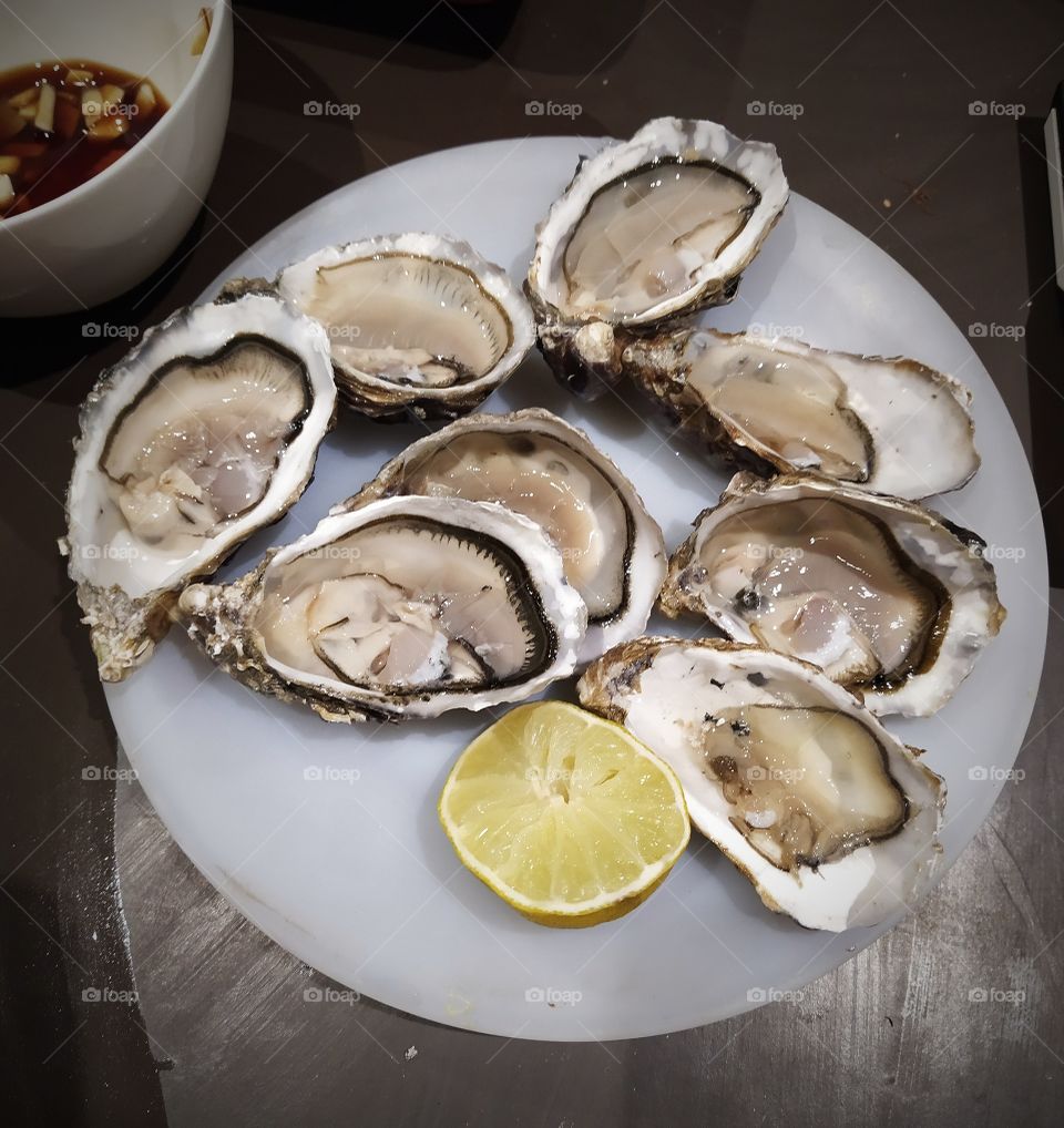 assiette d'huîtres