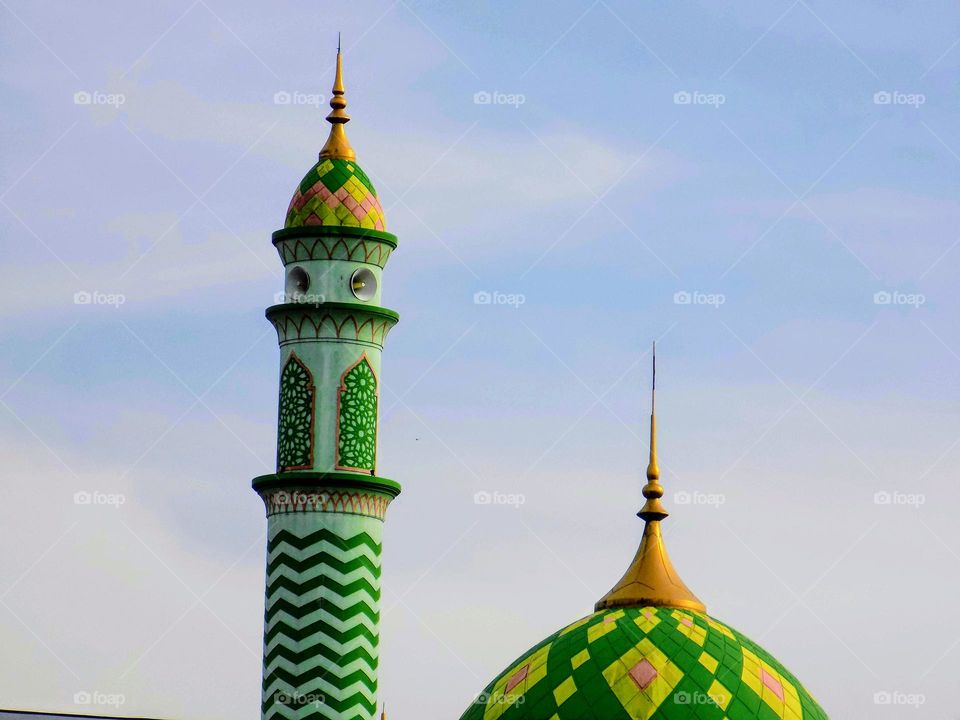 Tube building resembling a towering monument