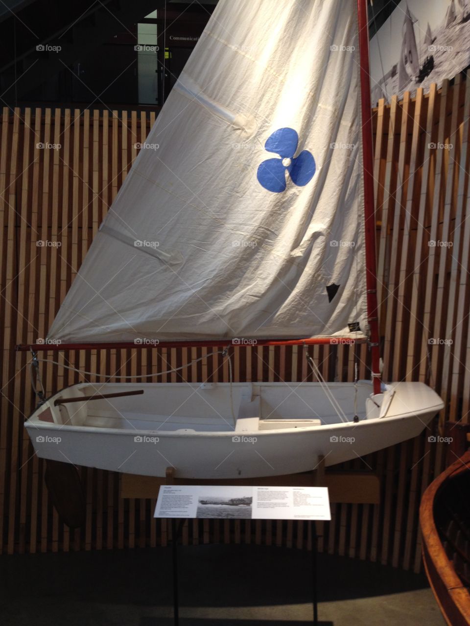 Small wooden dinghy yacht boat