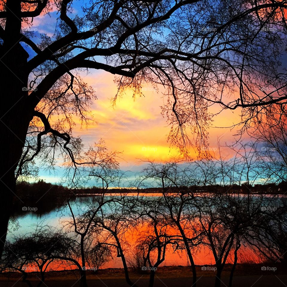 Sunset at Wakefield Lake