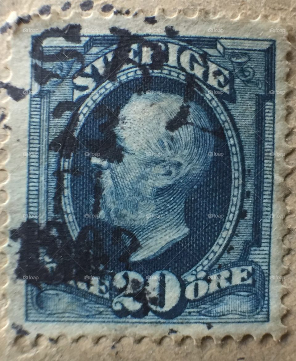Swedish 20 Ore stamp