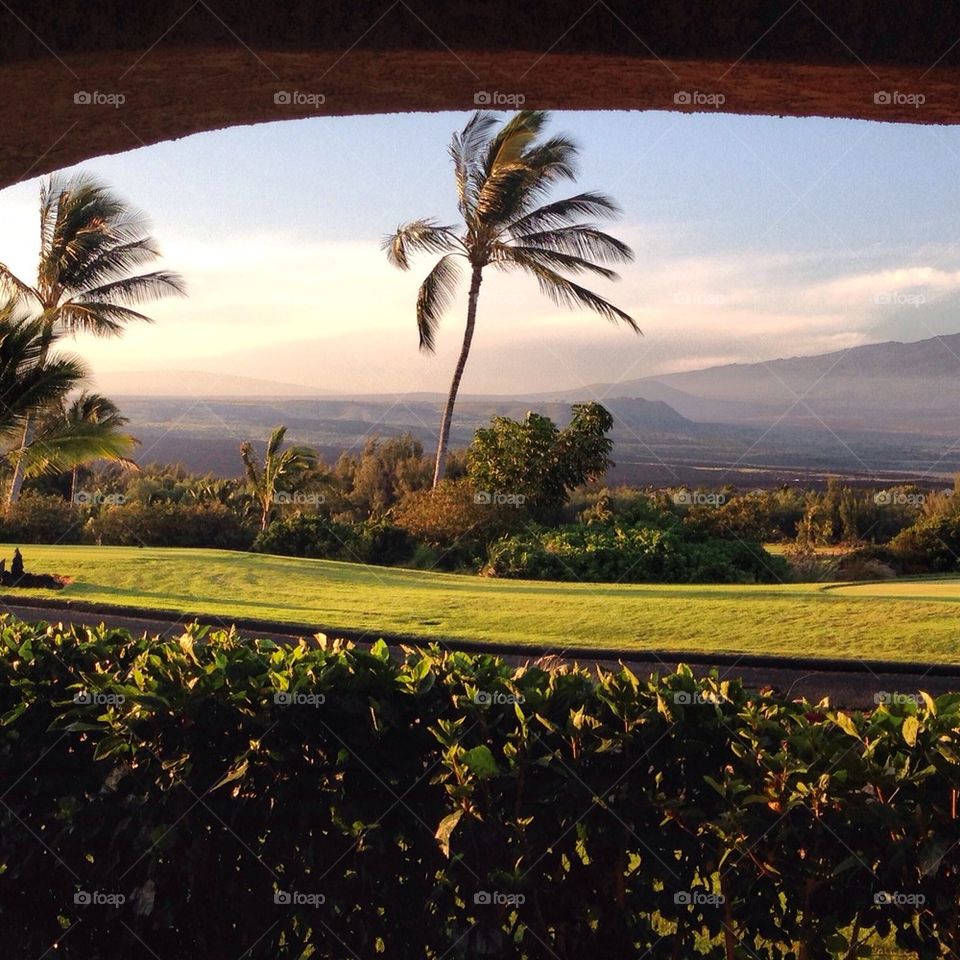The View of Mountain and the Golf Course
