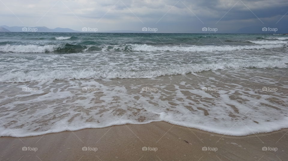 Beach with waves. Beach with waves